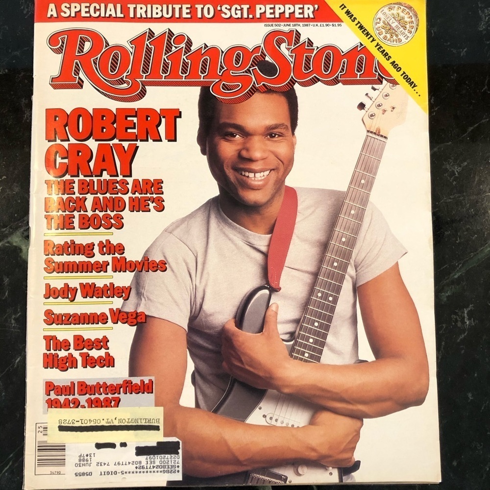 Vintage Rolling Stone Magazine Robert Cray Cover